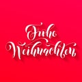 Frohe Weihnachten german Christmas greeting card Royalty Free Stock Photo