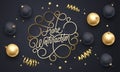 Frohe Weihnachten German Merry Christmas flourish golden calligraphy lettering of swash gold typography greeting card design. Vect Royalty Free Stock Photo