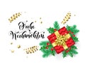 Frohe Weihnachten Merry Christmas German holiday hand drawn quote calligraphy greeting card background template. Vector Christmas