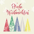 Frohe Weihnachten winter holiday german greeting card text