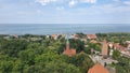 Aerial view of Frombork, Poland Royalty Free Stock Photo