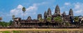 Front of Angkor Wat under cloudscape Royalty Free Stock Photo