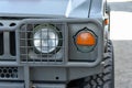 Front of army jeep or Military Jeep closeup Royalty Free Stock Photo