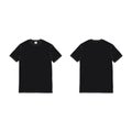 Front and back black tshirt vector