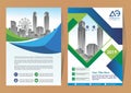 Front and back cover of a modern business brochure layout or flyer