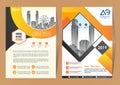 Front and back cover of a modern business brochure layout or flyer