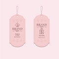 Front and back fashion label tag design