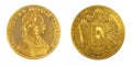 Gold coin of Austria Imperator Kaiser Franz Joseph