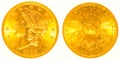 Front and Back Gold Liberty Head Coin