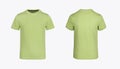 Front and back images of a boys basic t-shirt Royalty Free Stock Photo