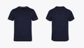 Front and back images of a boys basic t-shirt Royalty Free Stock Photo