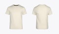 Front and back images of a boys basic t-shirt Royalty Free Stock Photo