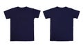 Front and back navy blue tshirt