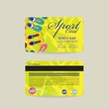 Front And Back Sport Member Card Template Royalty Free Stock Photo