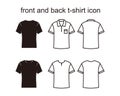 Front and back t-shirt icon