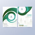 Front and back view of business template or cover design. Royalty Free Stock Photo