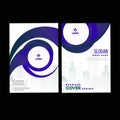 Front and back view of business template or cover design with abstract Royalty Free Stock Photo