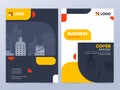 Front and back view of cover page or template design layout. Royalty Free Stock Photo
