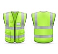 Green Vest Mockup Realistic Set Royalty Free Stock Photo