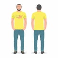 Man, front and back views Royalty Free Stock Photo