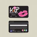 Front And Back VIP Beauty Member Card Template.