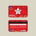 Front And Back VIP Member Card Template. Royalty Free Stock Photo