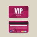 Front And Back VIP Member Card Template.