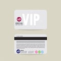 Front And Back VIP Member Card Template.