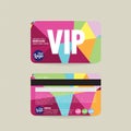 Front And Back VIP Member Card Template.