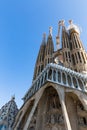 Front of the Basilica and Expiatory Church of the Holy Family Royalty Free Stock Photo