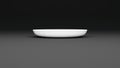 Front Below View Medium 3D Illustration White Marble Plate on a Black Background Isolated