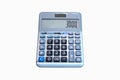 Front Black, grey digital calculator Isolated on white background. Royalty Free Stock Photo