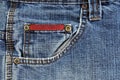 Front blue jeans pocket