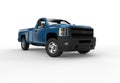 Front of a blue pick up truck Royalty Free Stock Photo