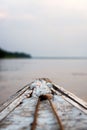 Shallow depth of field image, front of boat / canoe