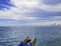 Front of Boat heading to the sea,Amazing Idyllic ocean Royalty Free Stock Photo