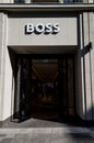 Front of Boss store Royalty Free Stock Photo