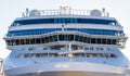 Front and Bridge of Massive Cruise Ship Royalty Free Stock Photo