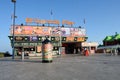 Front of Britannia pier with posters of upcoming acts