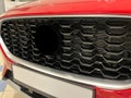 Front bumper of a car. Car radiator grill Royalty Free Stock Photo