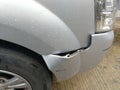 Front bumpers after a car accident.