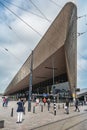In front of Central Station Rotterdam Royalty Free Stock Photo