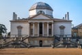 Front of Chiswick House on West London, Uk. Chiswick House is a magnificent neo Palladian villa set in beautiful historic gardens