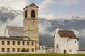 Front of Church of St. John in Mustair, UNESCO Wor