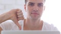 Front Close-Up of Man Thumbs Down Royalty Free Stock Photo