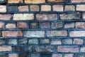 Front close-up view of a old brick wall - Image Royalty Free Stock Photo