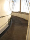 Front Deck Walkway on a Big Old Passenger Ship Royalty Free Stock Photo