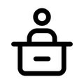 Front Desk Icon, Creative Outline Design for Reception, Service, Assistance, and Office Royalty Free Stock Photo