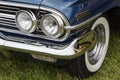 Vehicle front detail of a Chevrolet vintage car Royalty Free Stock Photo