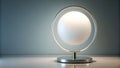 Front distant view of modern round lamp hanging AI-Created Content
